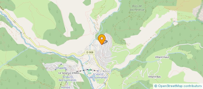 localisation de l'entreprise MONSIEUR CHRISTOPHE PATUREY  ALLOS