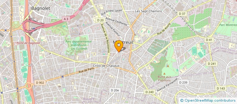 localisation de l'entreprise MONSIEUR CHRISTOPHE PAVAN à MONTREUIL