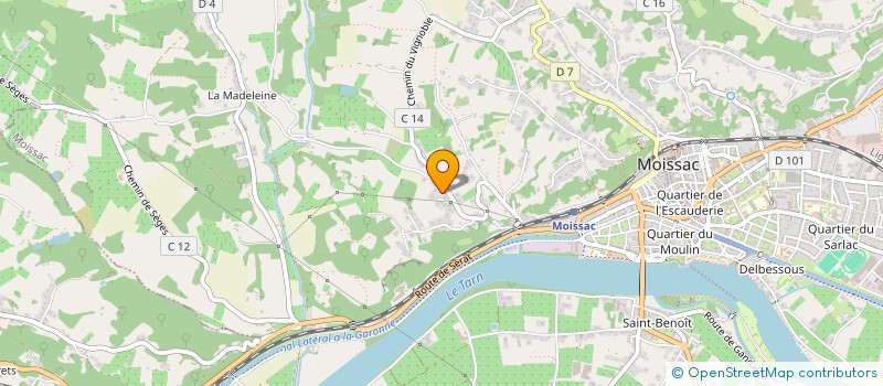 localisation de l'entreprise MONSIEUR CHRISTOPHE PEGOURIE  MOISSAC