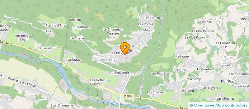 localisation de l'entreprise MONSIEUR CHRISTOPHE PEILLOT-FRANDET  VERCHAIX