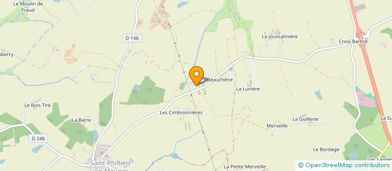 localisation de l'entreprise MONSIEUR CHRISTOPHE PETITEAU  BEAUPREAU-EN-MAUGES