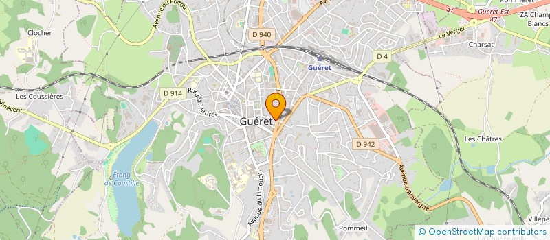localisation de l'entreprise MONSIEUR CHRISTOPHE PEYROUX à GUERET