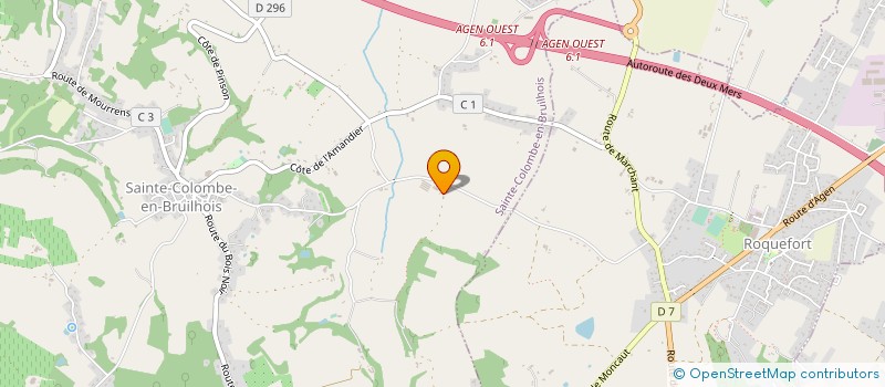 localisation de l'entreprise MONSIEUR CHRISTOPHE PIACENTINI  SAINTE-COLOMBE-EN-BRUILHOIS