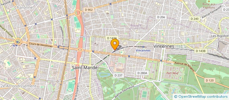 localisation de l'entreprise MONSIEUR CHRISTOPHE PINOT à VINCENNES