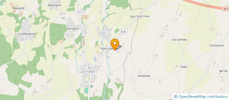 localisation de l'entreprise MONSIEUR CHRISTOPHE PINSON  LANRODEC