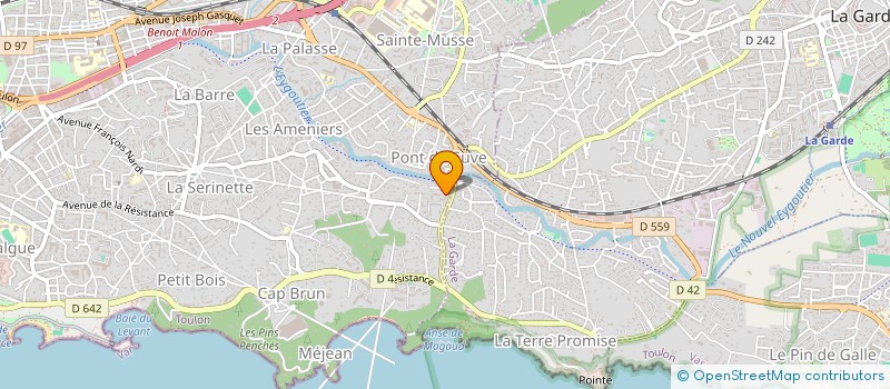 localisation de l'entreprise MONSIEUR CHRISTOPHE PIRON  TOULON