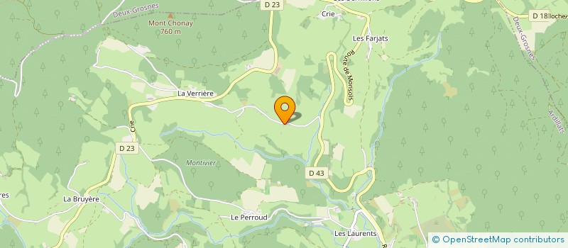 localisation de l'entreprise MONSIEUR CHRISTOPHE POITEVIN  LES ARDILLATS