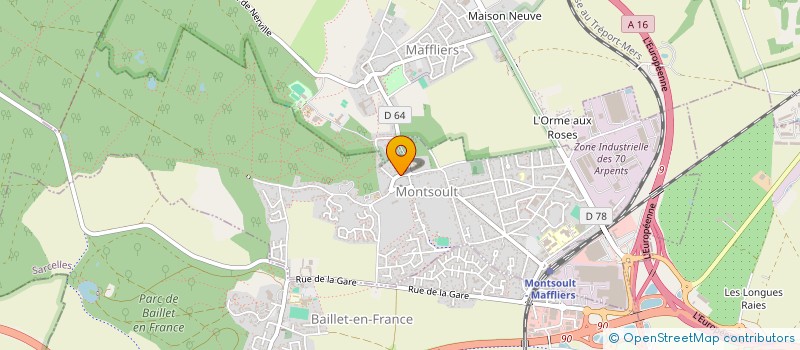 localisation de l'entreprise MONSIEUR CHRISTOPHE POITOU  MONTSOULT