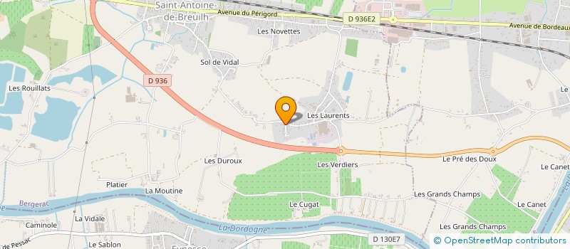 localisation de l'entreprise MONSIEUR CHRISTOPHE PORTE  SAINT-ANTOINE-DE-BREUILH