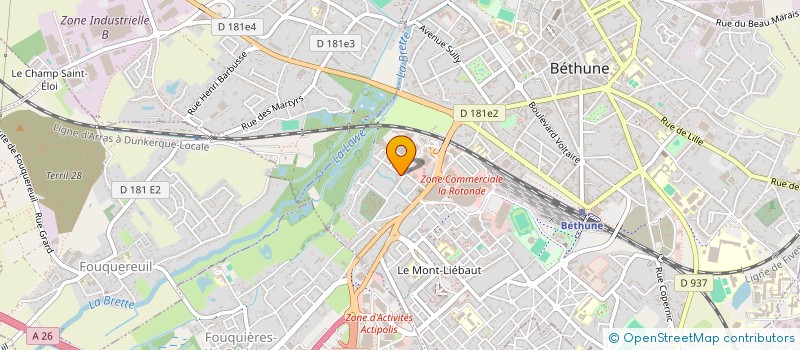 localisation de l'entreprise MONSIEUR CHRISTOPHE POTIER à BETHUNE