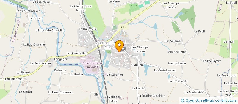 localisation de l'entreprise MONSIEUR CHRISTOPHE POTREL  MONTREUIL-SUR-ILLE