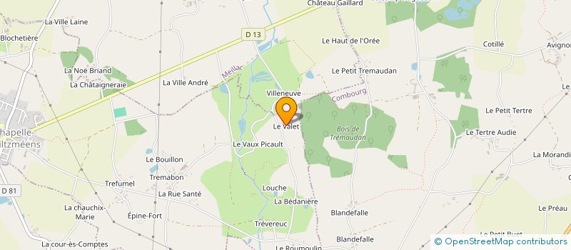 localisation de l'entreprise MONSIEUR CHRISTOPHE POTTIER  LA CHAPELLE-AUX-FILTZMEENS