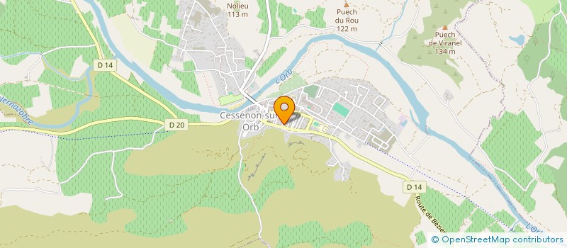 localisation de l'entreprise MONSIEUR CHRISTOPHE POUILLE  CESSENON-SUR-ORB