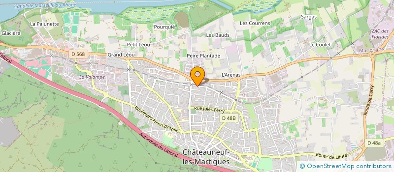 localisation de l'entreprise MONSIEUR CHRISTOPHE POURCEL  CHATEAUNEUF-LES-MARTIGUES