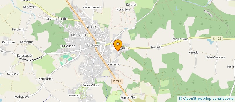 localisation de l'entreprise MONSIEUR CHRISTOPHE PRESTOT  ERDEVEN