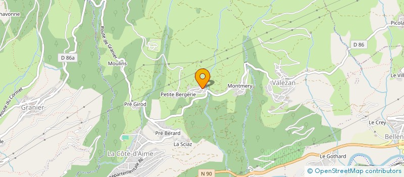 localisation de l'entreprise MONSIEUR CHRISTOPHE QUETEL BREYNE  LA PLAGNE TARENTAISE