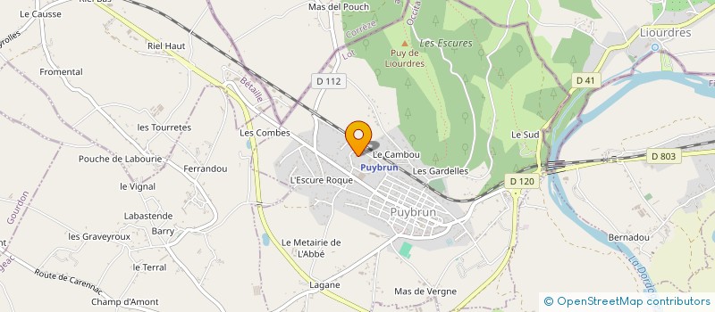 localisation de l'entreprise MONSIEUR CHRISTOPHE RABAH  PUYBRUN