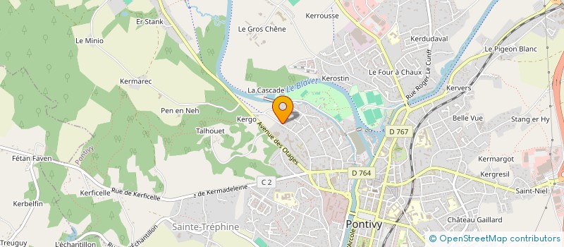 localisation de l'entreprise MONSIEUR CHRISTOPHE RABBACHIN  PONTIVY