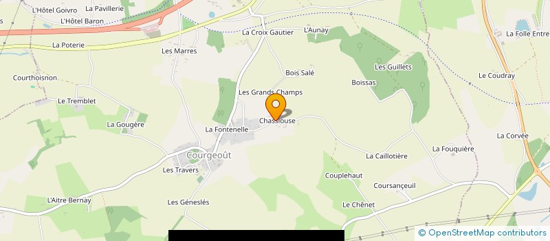 localisation de l'entreprise MONSIEUR CHRISTOPHE RABIN à COURGEOUT