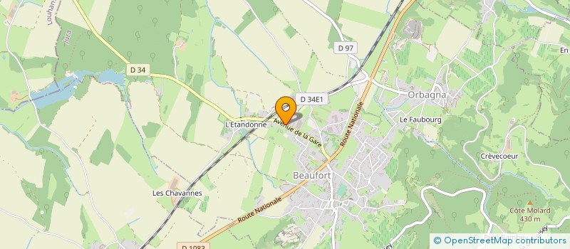 localisation de l'entreprise MONSIEUR CHRISTOPHE RAFFIN  BEAUFORT-ORBAGNA