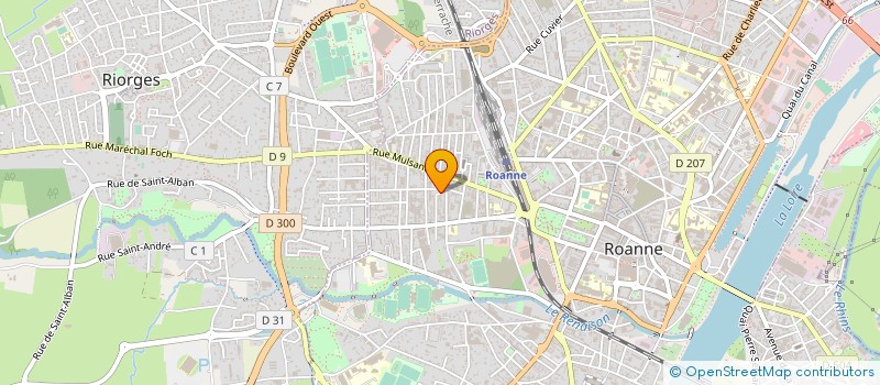localisation de l'entreprise MONSIEUR CHRISTOPHE RAGOT à ROANNE