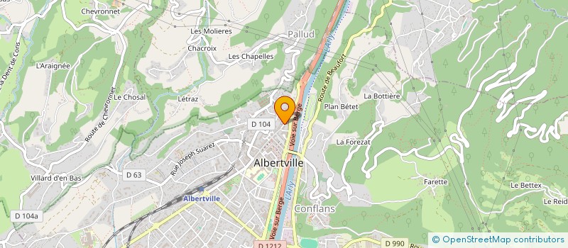 localisation de l'entreprise MONSIEUR CHRISTOPHE RAVET à ALBERTVILLE