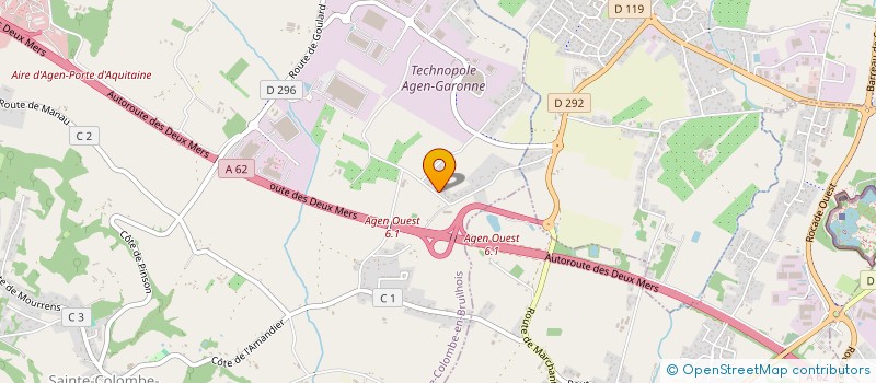 localisation de l'entreprise MONSIEUR CHRISTOPHE RAYNAL  SAINTE-COLOMBE-EN-BRUILHOIS