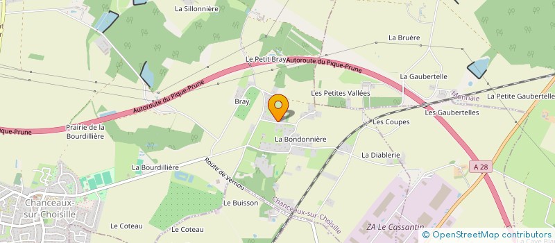 localisation de l'entreprise MONSIEUR CHRISTOPHE RECOLIN-BLARDON  CHANCEAUX-SUR-CHOISILLE