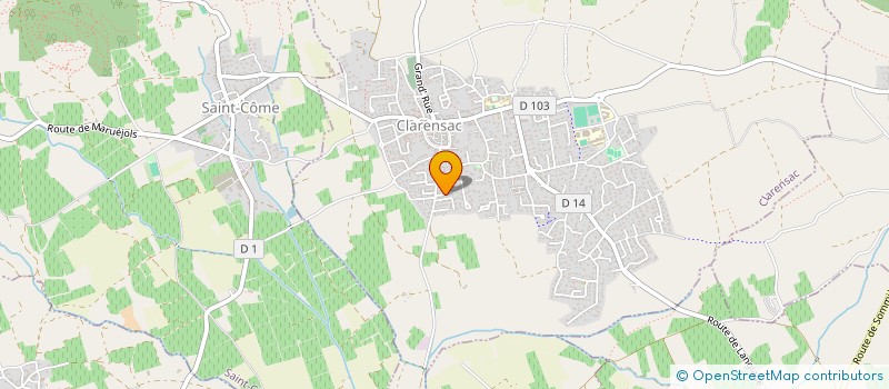 localisation de l'entreprise MONSIEUR CHRISTOPHE REY  CLARENSAC