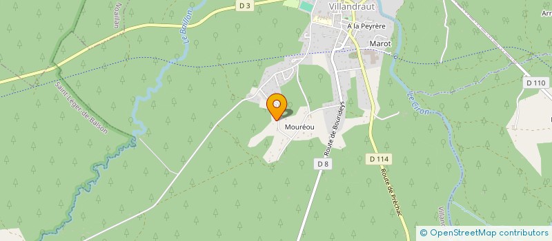 localisation de l'entreprise MONSIEUR CHRISTOPHE RICHARD  VILLANDRAUT