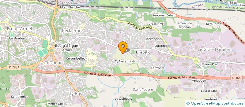 localisation de l'entreprise MONSIEUR CHRISTOPHE RICORDEL  QUIMPER