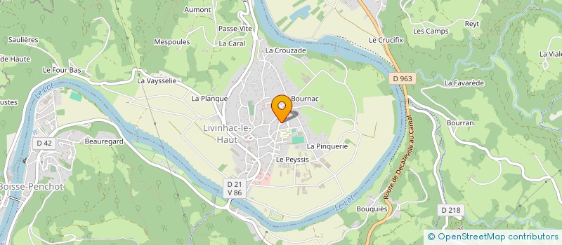 localisation de l'entreprise MONSIEUR CHRISTOPHE RIVIERE  LIVINHAC-LE-HAUT