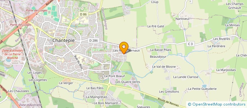 localisation de l'entreprise MONSIEUR CHRISTOPHE ROBIN  CHANTEPIE