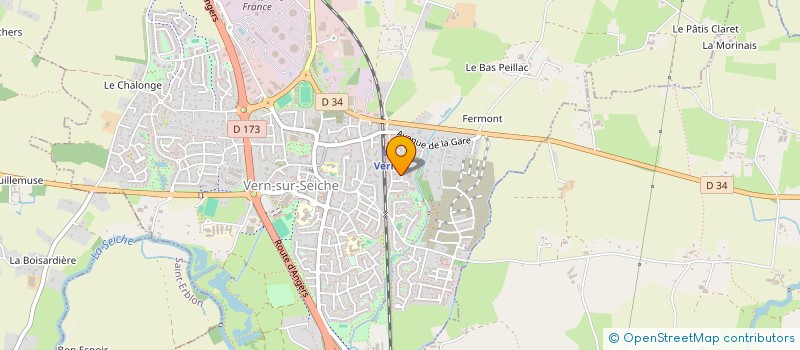 localisation de l'entreprise MONSIEUR CHRISTOPHE ROCHER  VERN-SUR-SEICHE