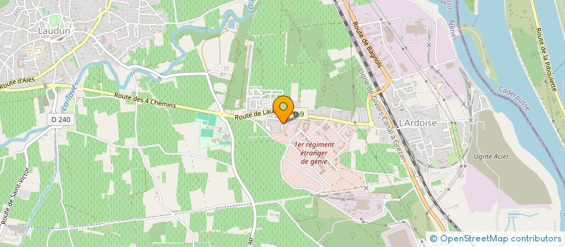 localisation de l'entreprise MONSIEUR CHRISTOPHE ROMANET  LAUDUN L'ARDOISE