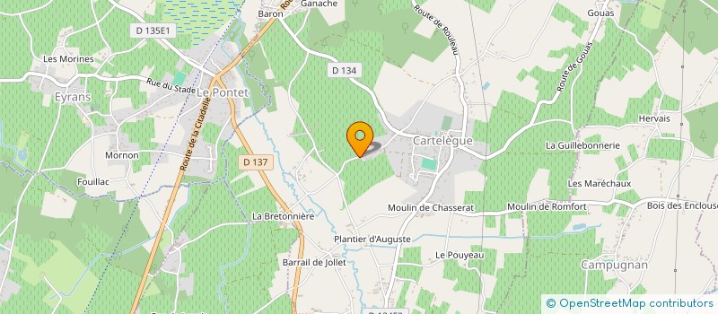 localisation de l'entreprise MONSIEUR CHRISTOPHE ROUSSEAU  CARTELEGUE