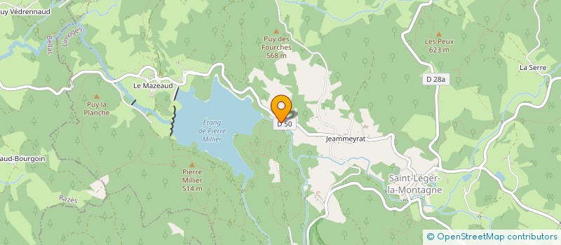 localisation de l'entreprise MONSIEUR CHRISTOPHE ROUX  SAINT-LEGER-LA-MONTAGNE