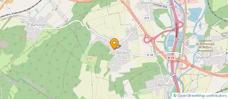localisation de l'entreprise MONSIEUR CHRISTOPHE SAILLET  DORANS
