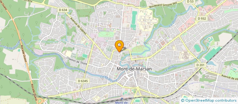localisation de l'entreprise MONSIEUR CHRISTOPHE SAINT LAURENT  MONT-DE-MARSAN