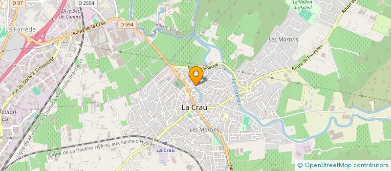 localisation de l'entreprise MONSIEUR CHRISTOPHE SANCHEZ  LA CRAU