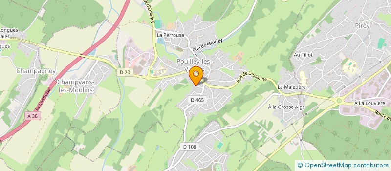 localisation de l'entreprise MONSIEUR CHRISTOPHE SAUNIER  POUILLEY-LES-VIGNES