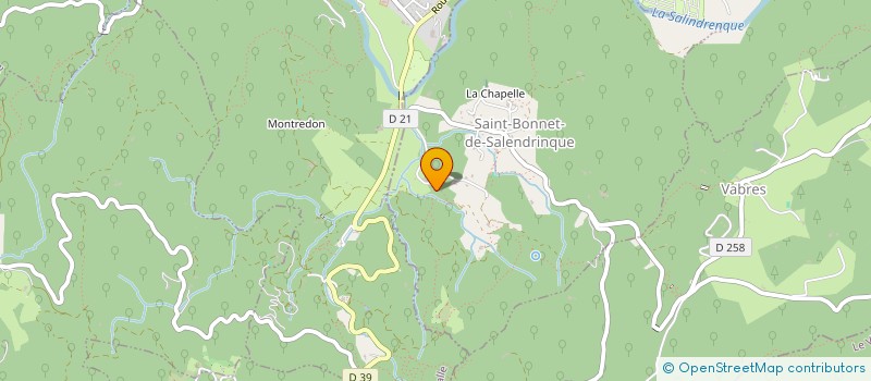 localisation de l'entreprise MONSIEUR CHRISTOPHE SAVOURET  ST BONNET DE SALENDRINQUE