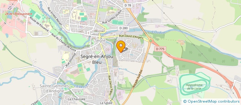 localisation de l'entreprise MONSIEUR CHRISTOPHE SEBASTIEN CHEVRIER à SEGRE-EN-ANJOU BLEU