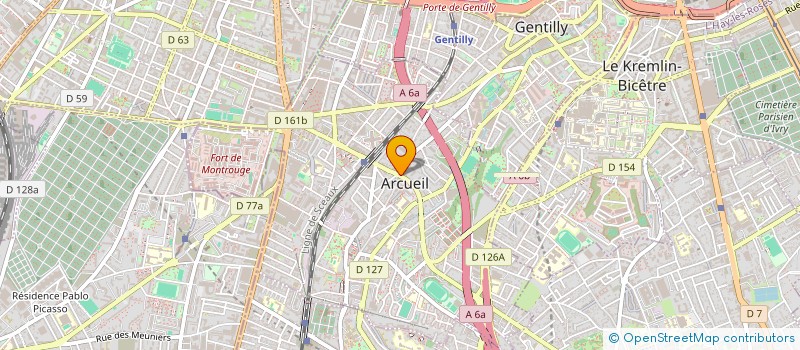 localisation de l'entreprise MONSIEUR CHRISTOPHE SEGUIN à ARCUEIL