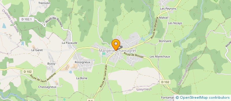 localisation de l'entreprise MONSIEUR CHRISTOPHE SEON  MARGERIE-CHANTAGRET