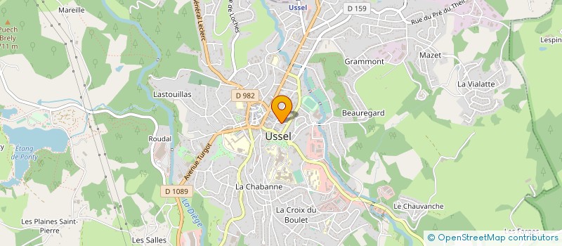 localisation de l'entreprise MONSIEUR CHRISTOPHE SERRE à USSEL