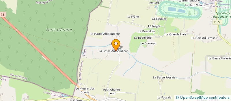 localisation de l'entreprise MONSIEUR CHRISTOPHE SILVARELLI  OMBREE D'ANJOU