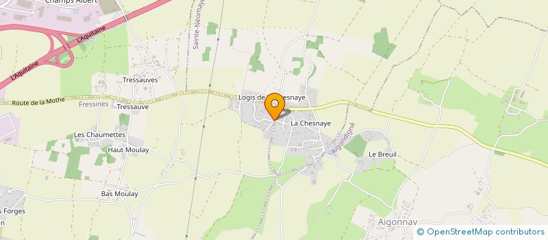 localisation de l'entreprise MONSIEUR CHRISTOPHE SIMON  AIGONDIGNE