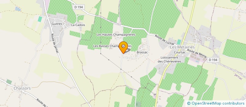 localisation de l'entreprise MONSIEUR CHRISTOPHE SURCOUF  LES METAIRIES