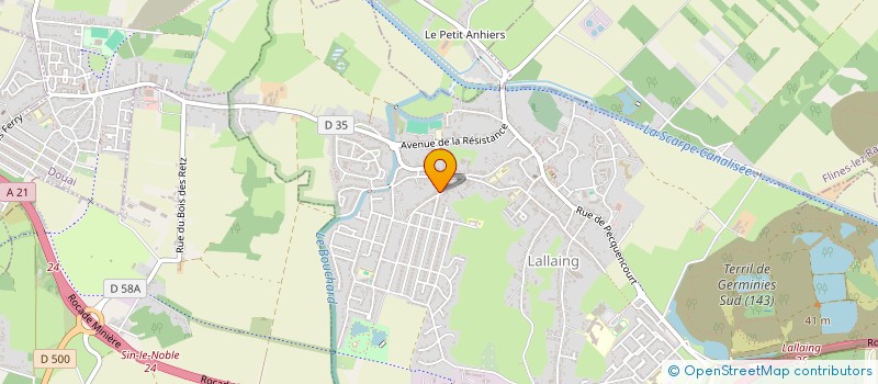 localisation de l'entreprise MONSIEUR CHRISTOPHE TABARY  LALLAING